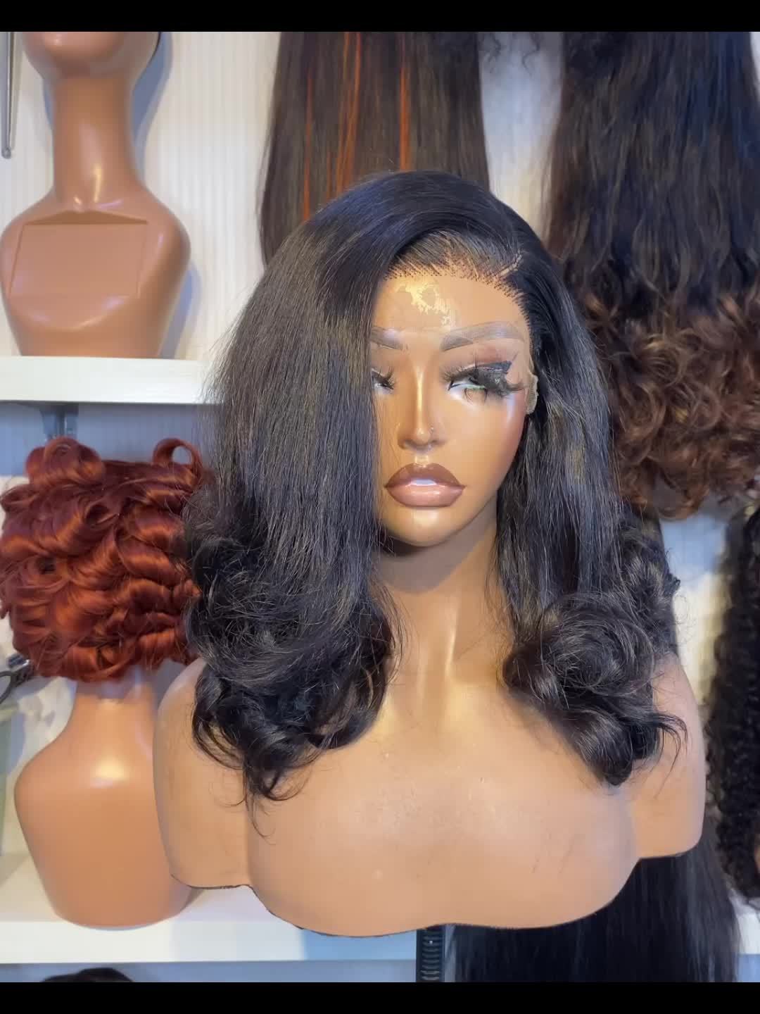 Bob Wig Human Hair 13x4 Body Wave HD Lace Front Wigs Human Hair 180%