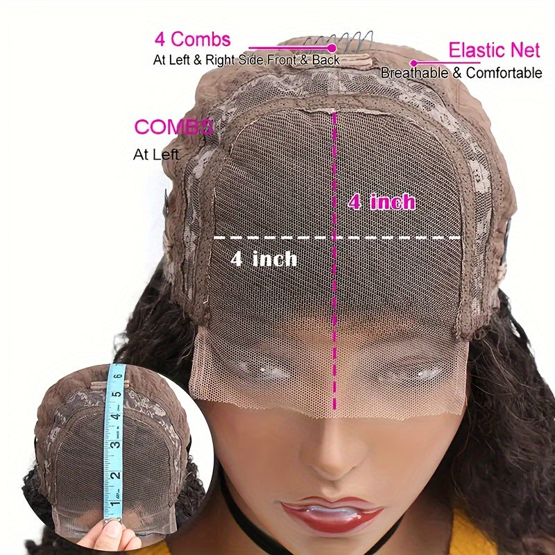 Reddish Brown Short Bob Curly Wigs Human Hair 4X4 Hd Transparent Lace Closure Wig Pre Plucked With Baby Hair