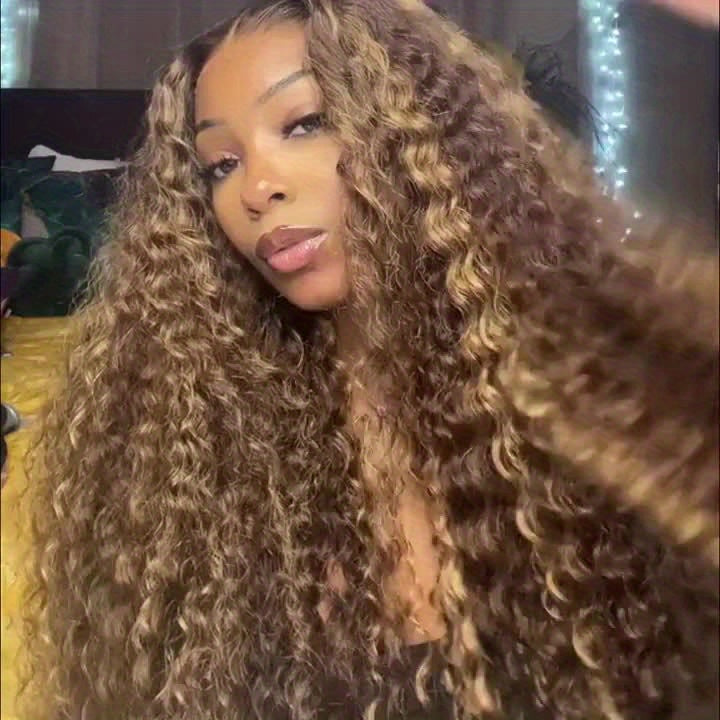 4/27 Deep Wave Lace Front Wigs Human Hair