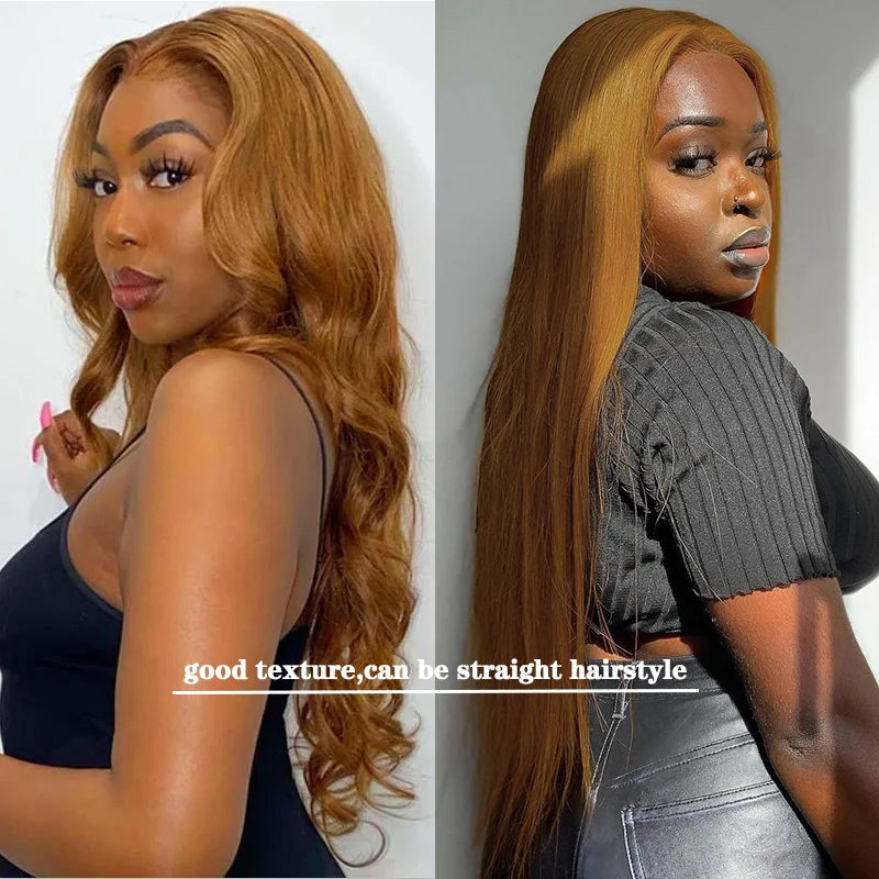 Brazilian Honey Blonde Colored Wig Human Hair