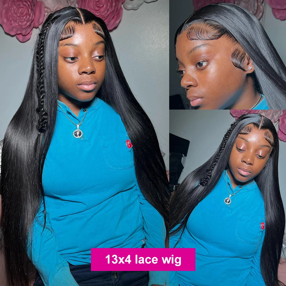 Bone Straight Brazilian Virgin Hair 360 HD Lace wig Frontal 5x5 Glueless Wigs