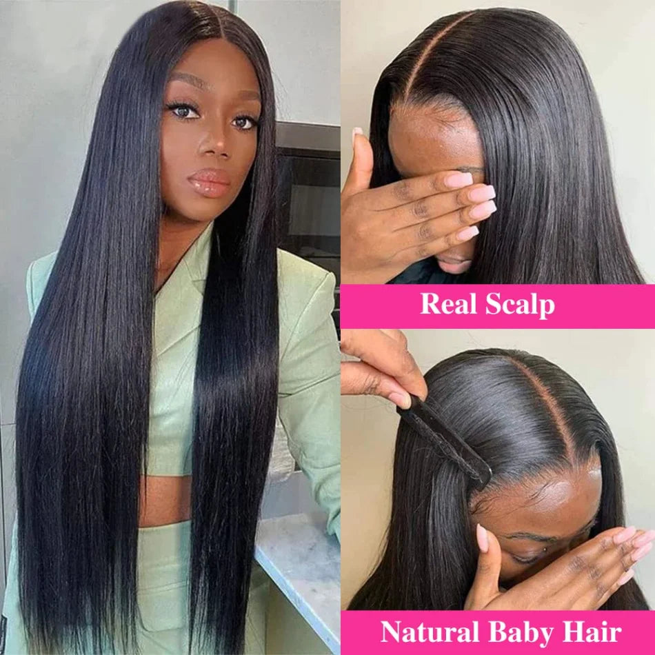 V Part Wigs Human Hair 220 Density