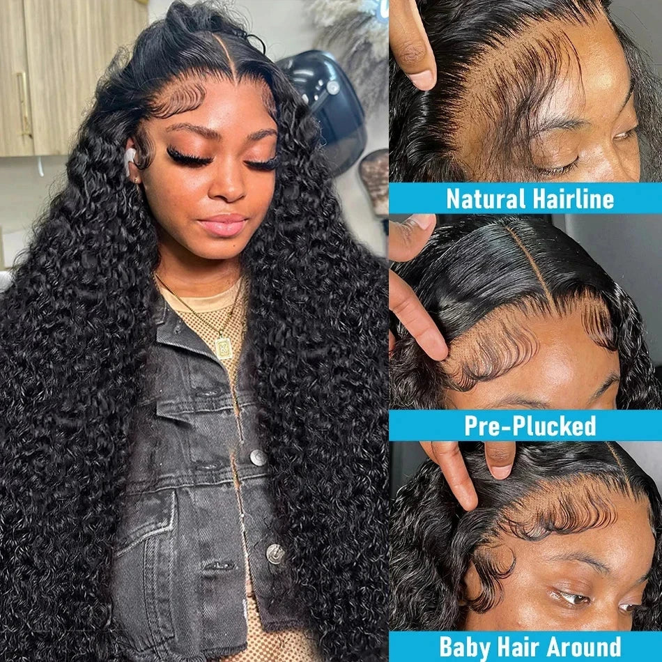 Glueless Ready To Wear Curly Deep Wave Wigs 5x5 Hd Lace Closure Water Wave 4x4 Closure Human Hair