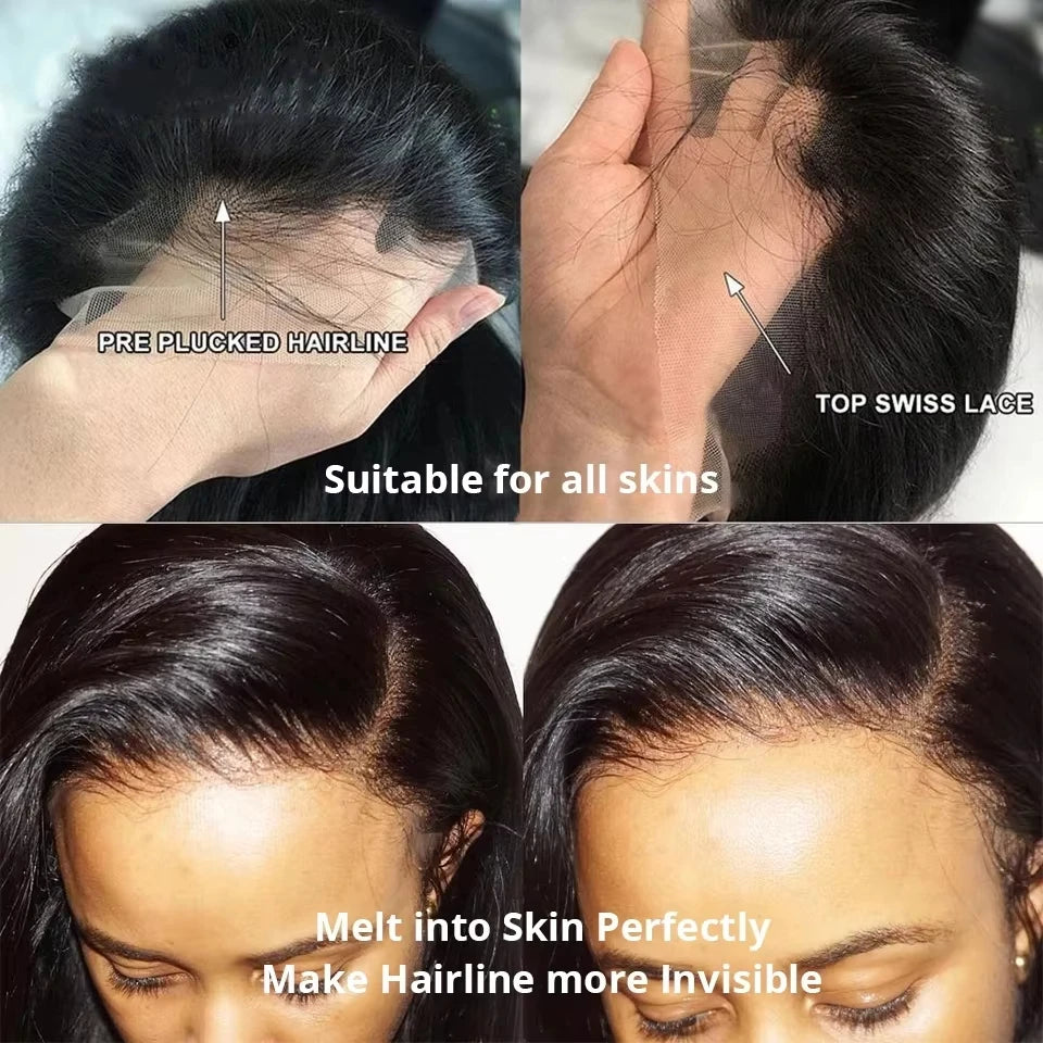 30 40 Inch 13x6 Deep Wave Hd Human Hair Lace Frontal Wig 13x4 Body Wave