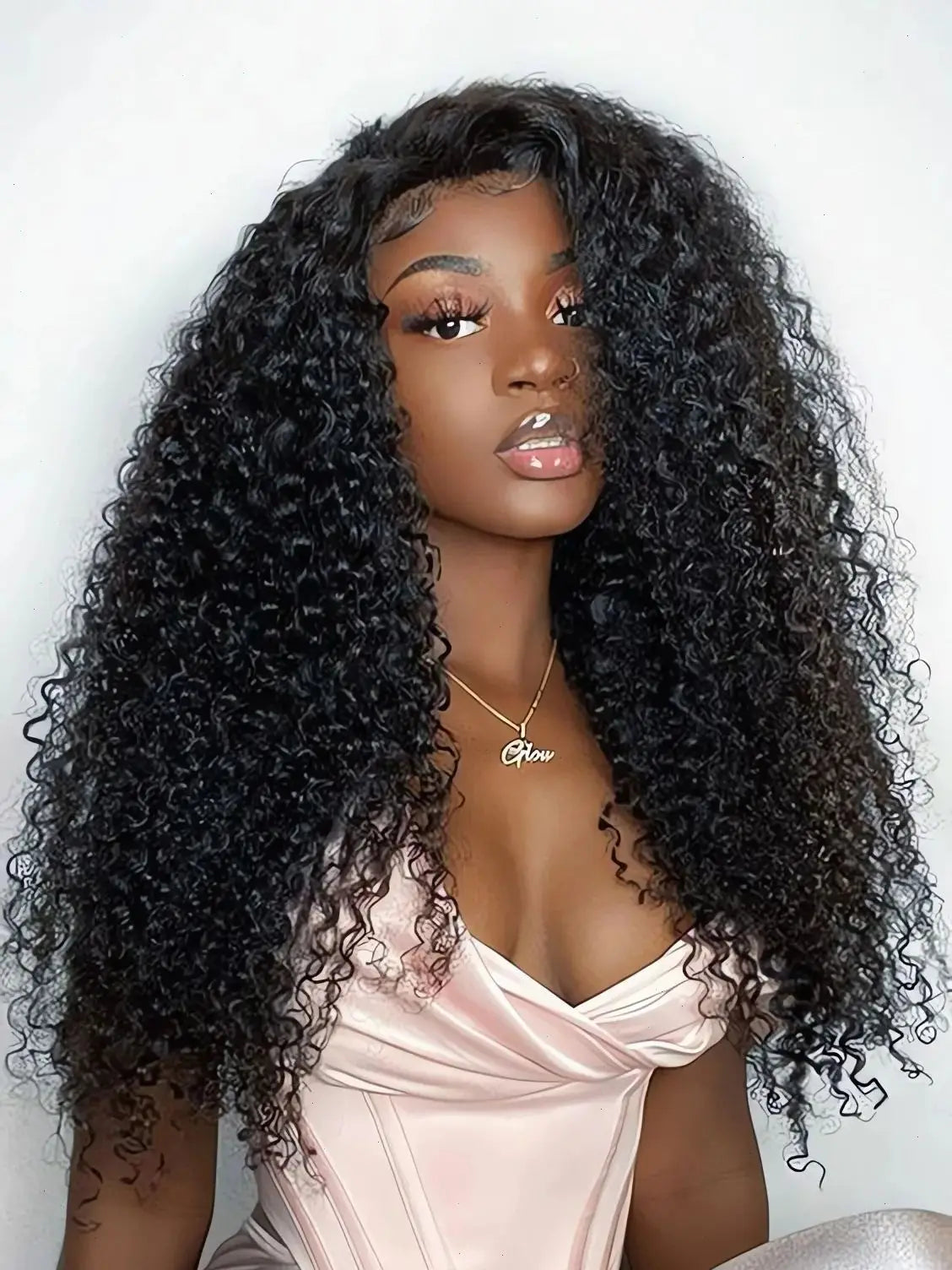 Drawstring Half Wig Human Hair Seamless Clip In Flip Over Wig Upgrade 3 IN 1 200% Density Deep Curly Half Wigs for Women Hair