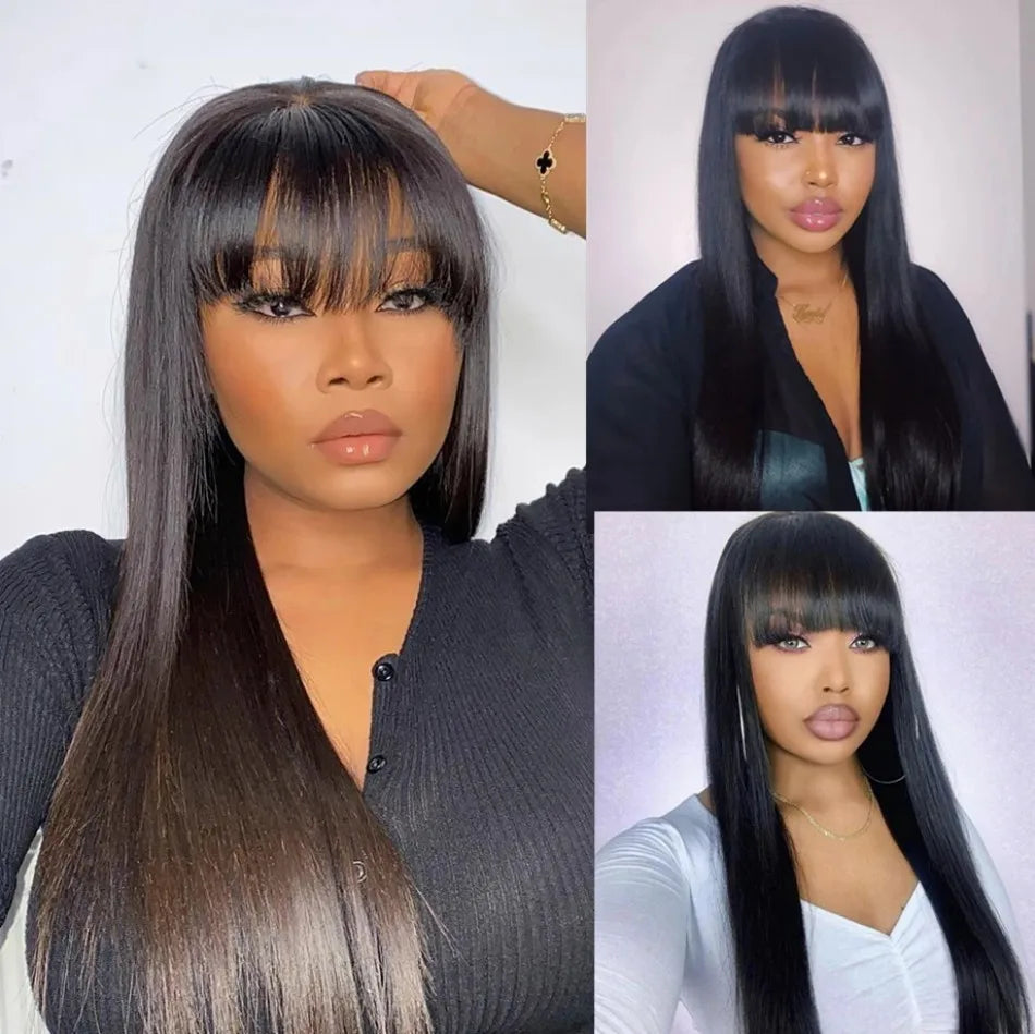 3x1 Middle Part Lace Wig with Bangs