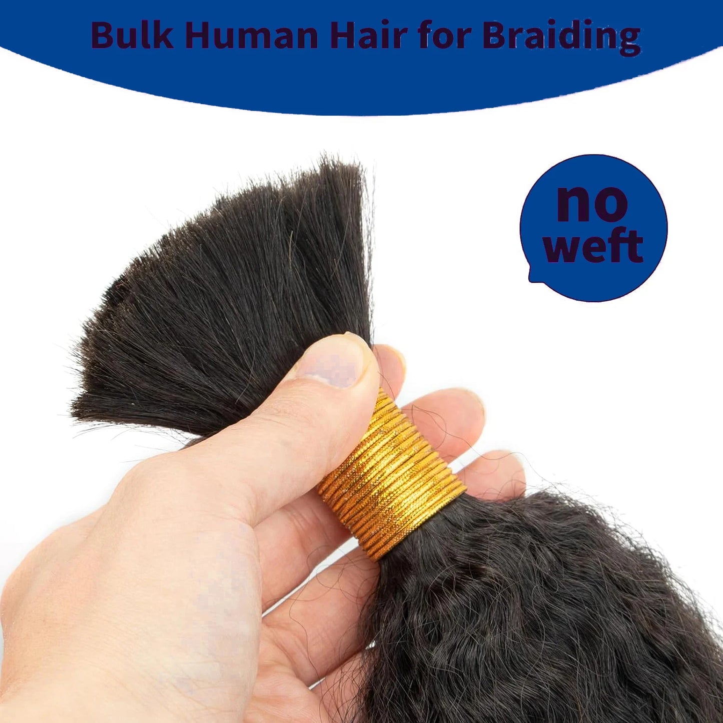 Kinky Straight Human Braiding Hair Bundles No Weft Yaki Straight