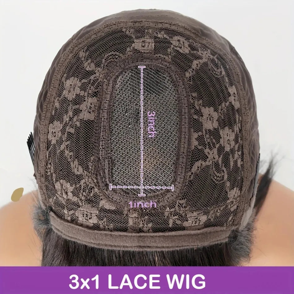 3x1 Middle Part Lace Wig with Bangs