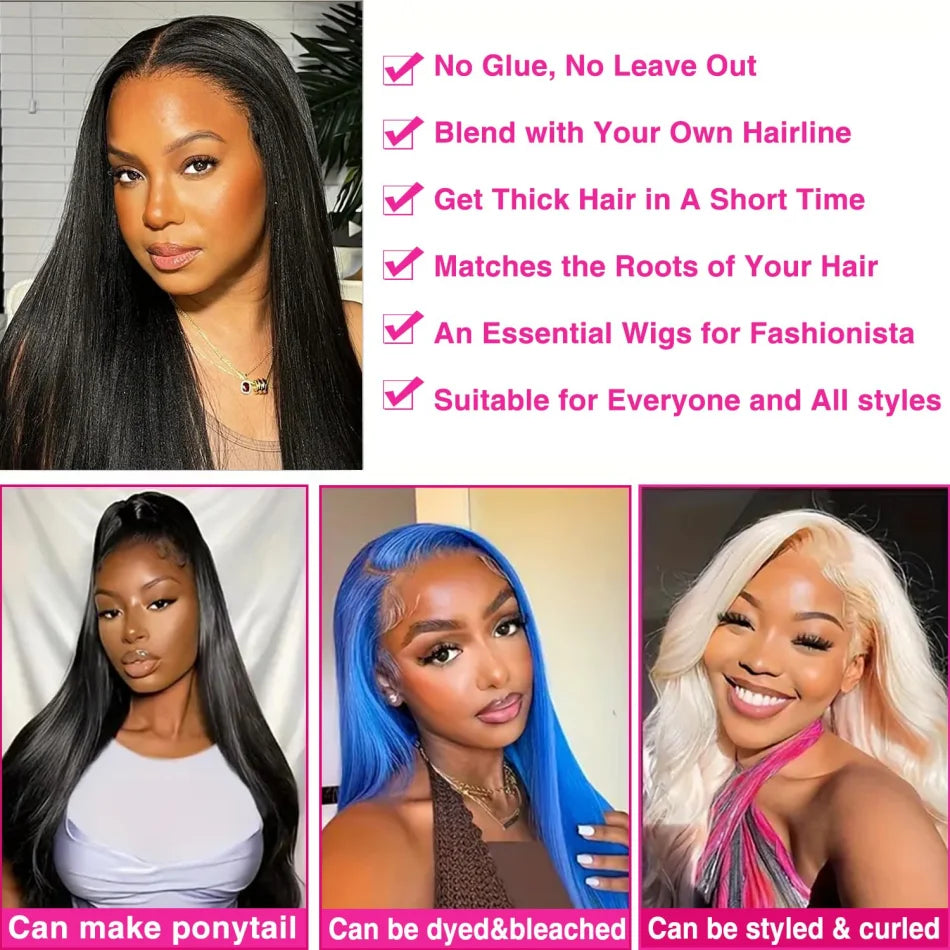 V Part Wigs Human Hair 220 Density