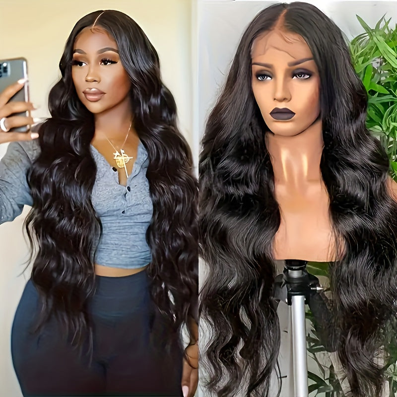 200% 13*4 Glueless wig HD Lace Body Wave Human Hair Wigs For Women 8-34 Inch