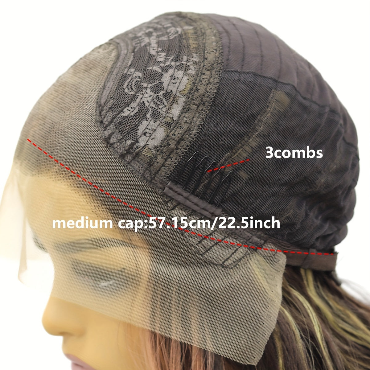 13x4 Inch Lace Front Wig Pre-Plucked Synthetic Wig, Heat Resistant Fiber, Glueless Design, 24-26 inch