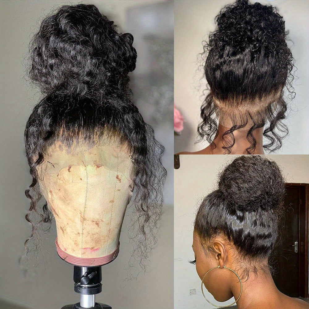 40 Inch Transparent Deep Wave HD Lace Frontal Wig Glueless Human Hair Brazilian 360 Full Lace PrePlucked