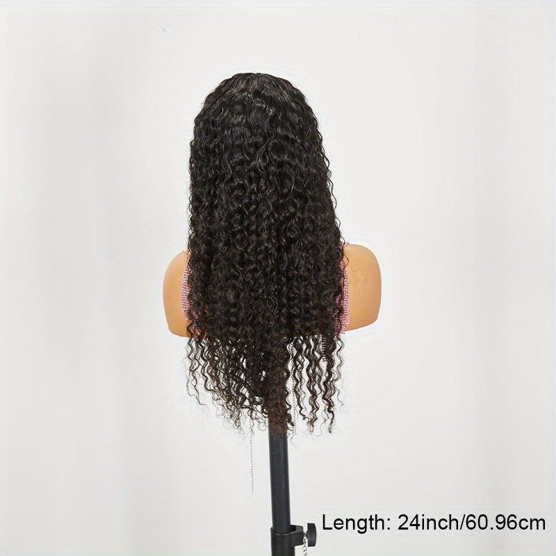 40 Inch Transparent Deep Wave HD Lace Frontal Wig Glueless Human Hair Brazilian 360 Full Lace PrePlucked