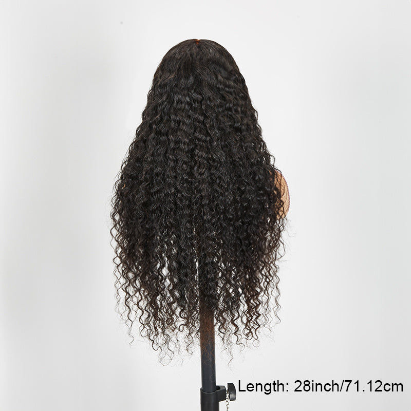 40 Inch Transparent Deep Wave HD Lace Frontal Wig Glueless Human Hair Brazilian 360 Full Lace PrePlucked