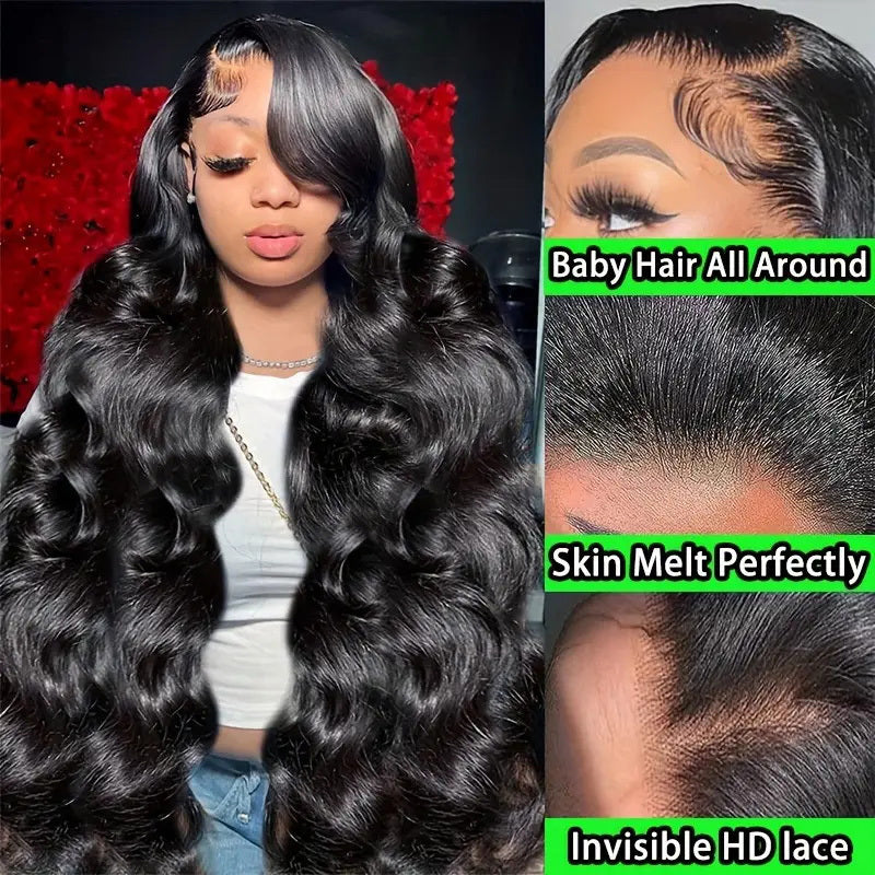 250% Density Bye Bye Knots Wig Glueless Wigs Human Hair Pre Plucked Pre Cut 13x4 HD Lace Closure Wigs Human Hair Body Wave Lace Front