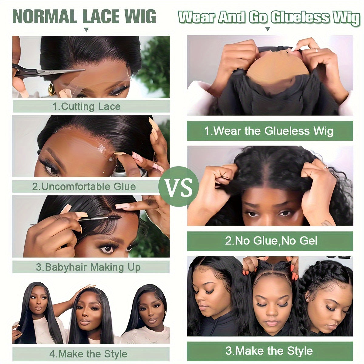 Bye Bye Knots Wig Glueless Wigs Human Hair Pre Plucked Pre Cut 5x5 HD