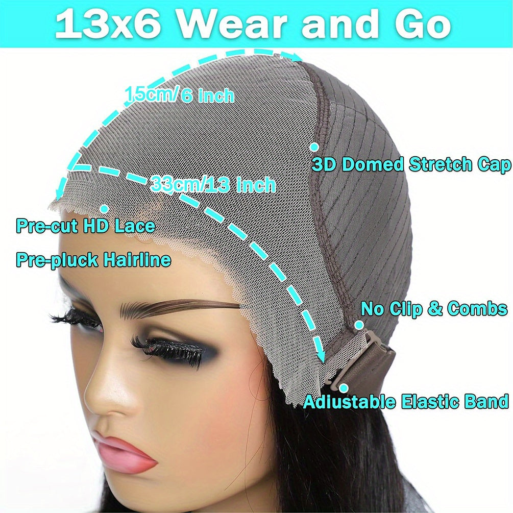 200% Ready To Wear 13x6 Deep Wave Lace Front Wigs Human Hair 13x6 HD Lace Deep Curly Glueless Frontal Wigs Human Hair Pre Plucked