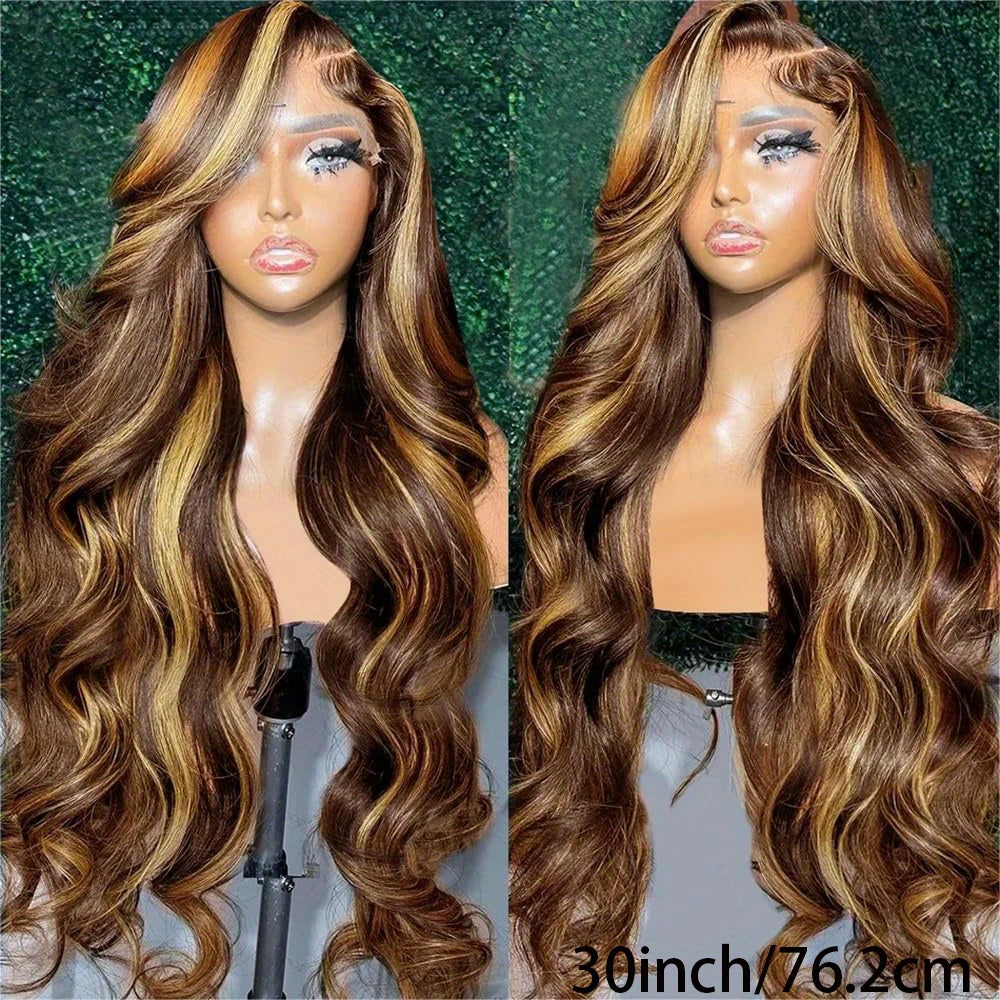 Highlight Ombre Lace Front Wigs Human Hair Pre Plucked