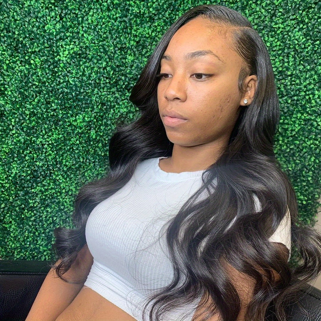 Virgin Raw Indian Hair 13*4 Lace Front Wigs-Body Wave 100% Full Frontal Human Hair Wig