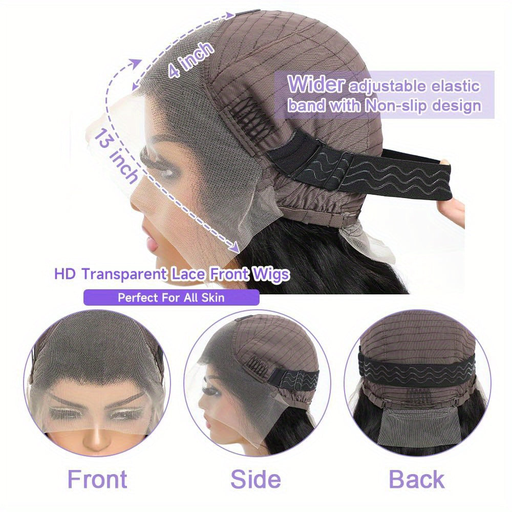 Bob Wig Human Hair 13x4 Body Wave HD Lace Front Wigs Human Hair 180%