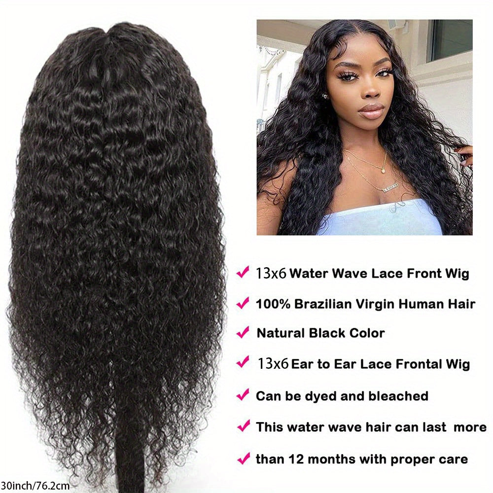 Water Wave Lace Front Wigs Human Hair 13x6 HD Lace Frontal Wig