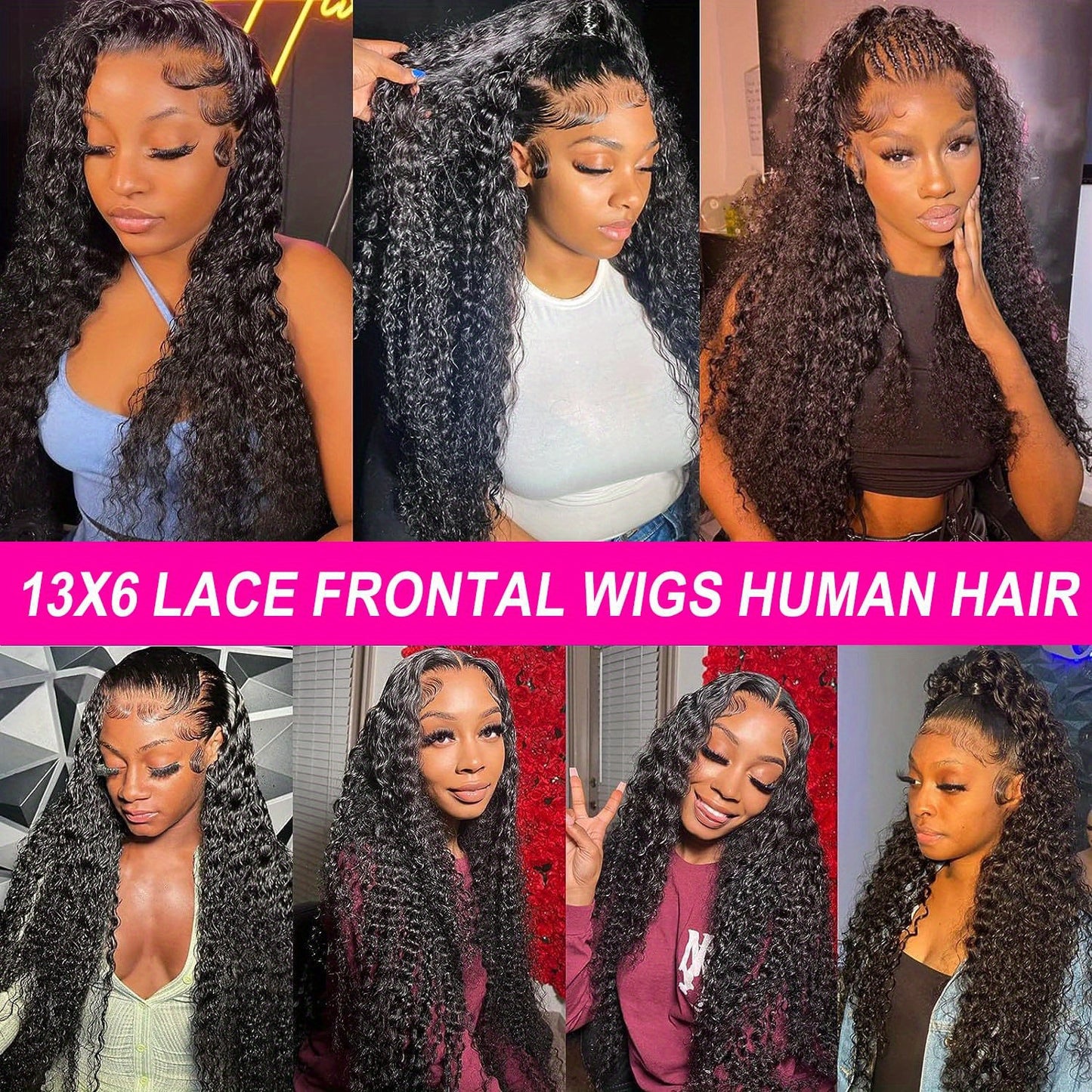 Water Wave Lace Front Wigs Human Hair 13x6 HD Lace Frontal Wig