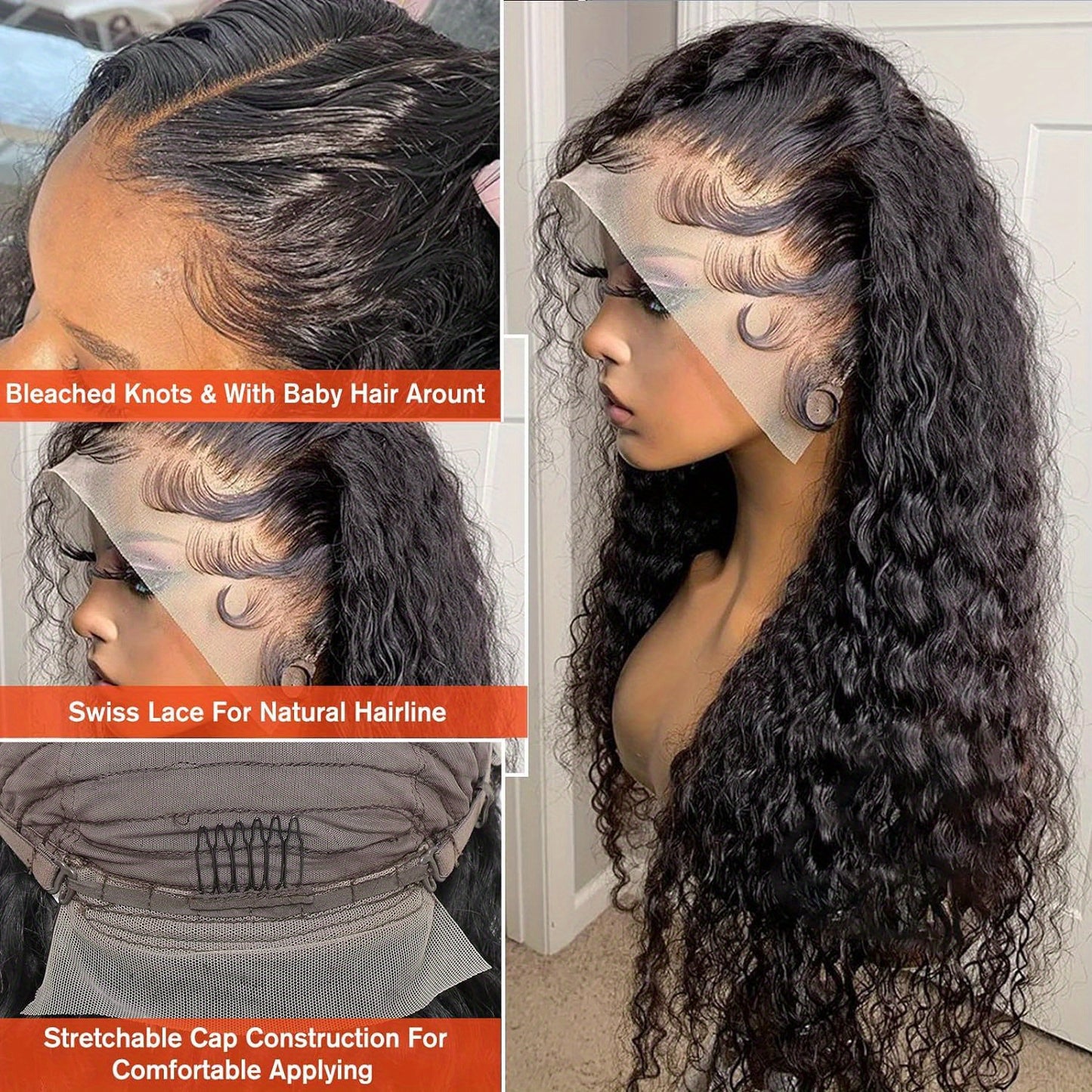 Water Wave Lace Front Wigs Human Hair 13x6 HD Lace Frontal Wig