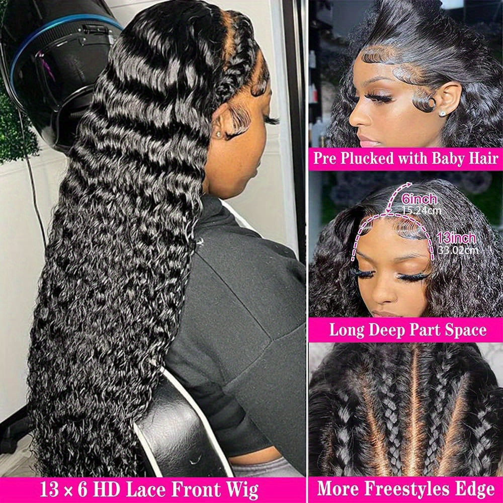 Water Wave Lace Front Wigs Human Hair 13x6 HD Lace Frontal Wig