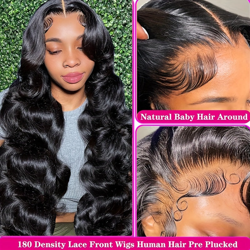 200% 13*4 Glueless wig HD Lace Body Wave Human Hair Wigs For Women 8-34 Inch