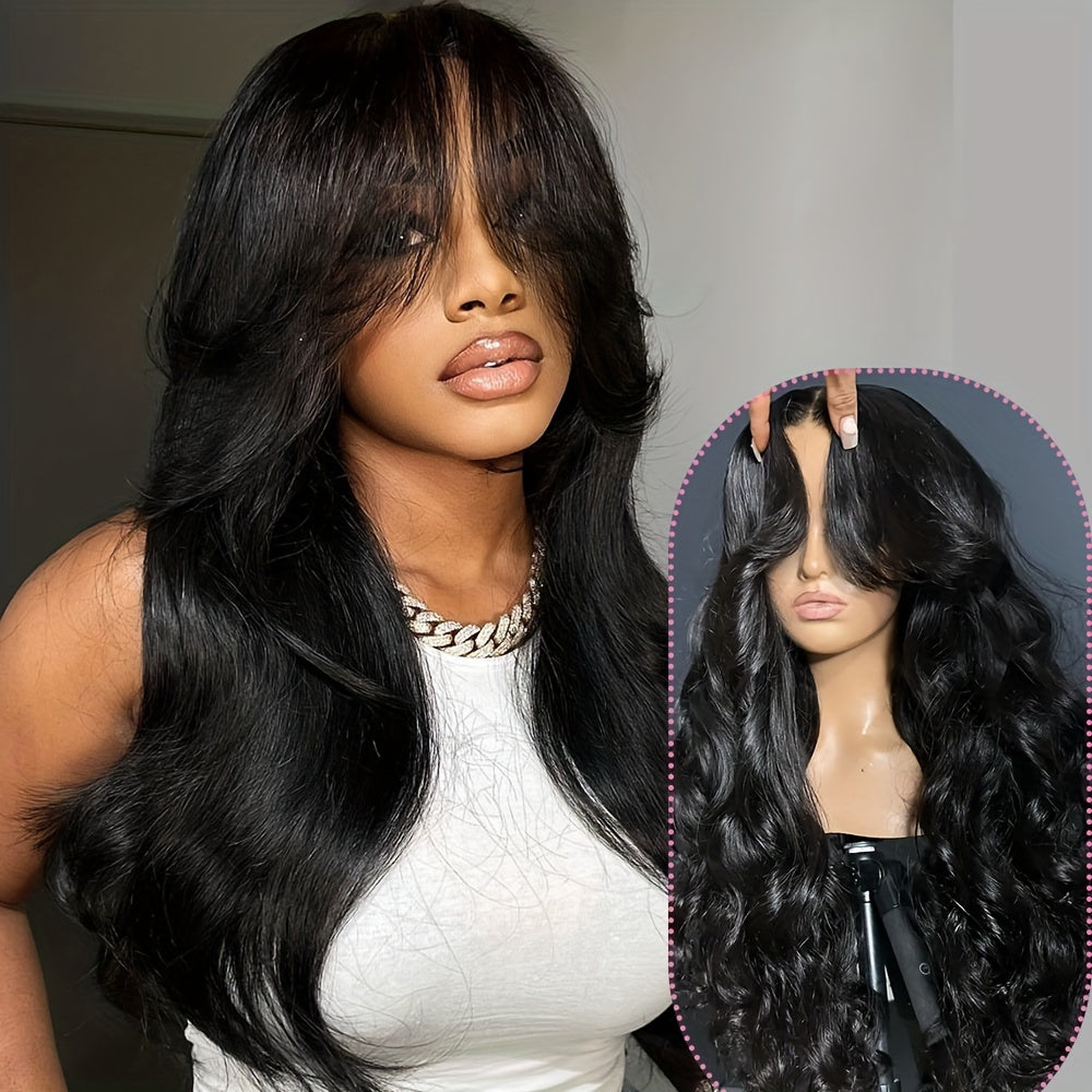 200% 13*4 Glueless wig HD Lace Body Wave Human Hair Wigs For Women 8-34 Inch