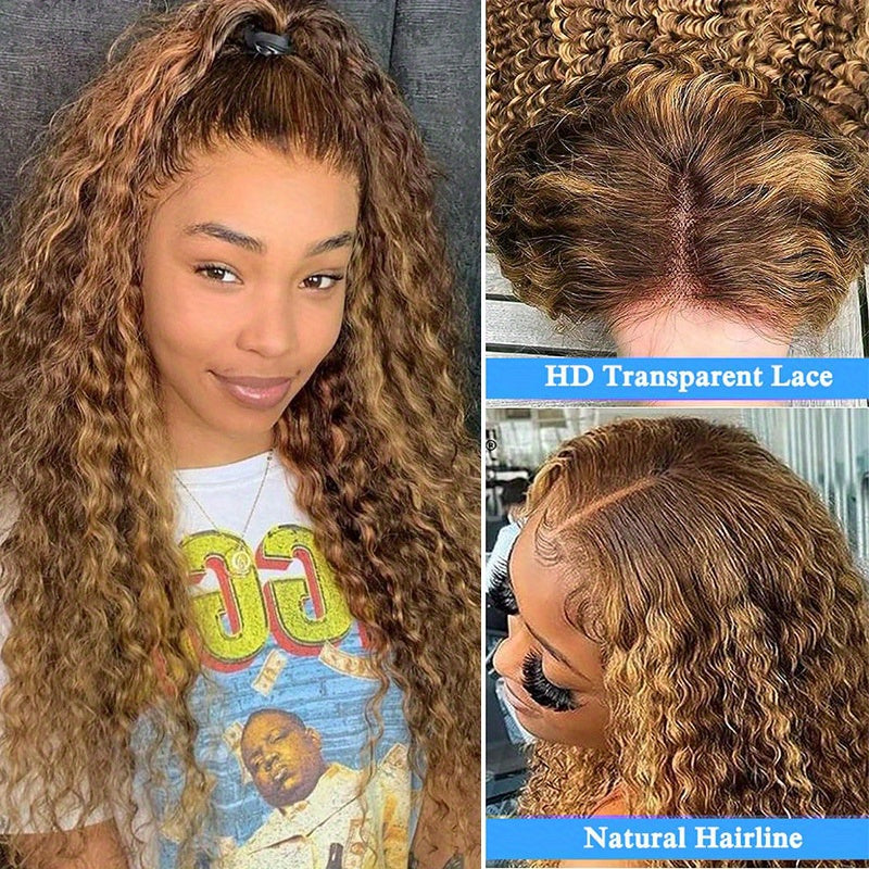 4/27 Deep Wave Lace Front Wigs Human Hair