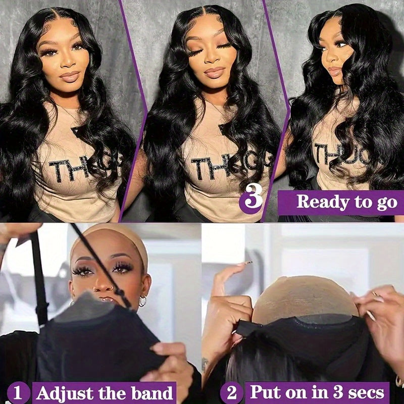 245% Density Bye Bye Knots Wig Glue less Wigs Human Hair Pre Plucked Pre Cut 6x6 HD