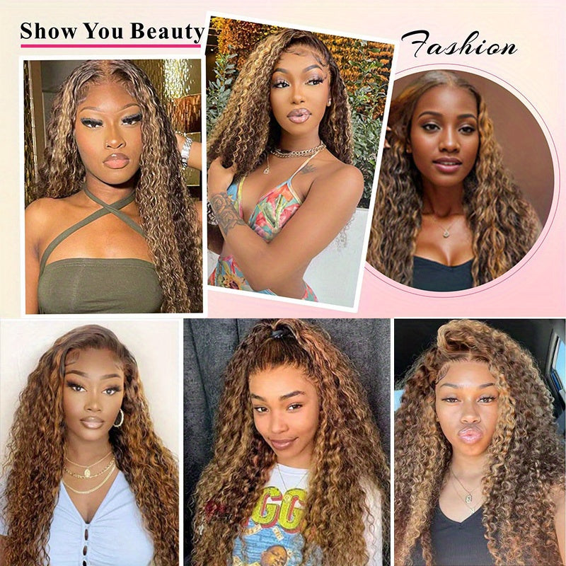 4/27 Deep Wave Lace Front Wigs Human Hair