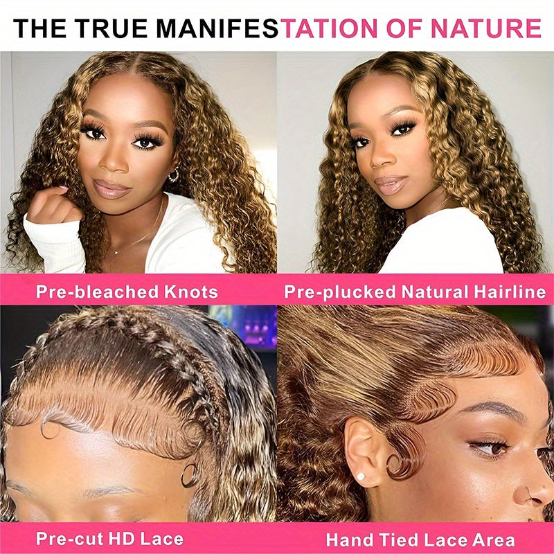 4/27 Deep Wave Lace Front Wigs Human Hair