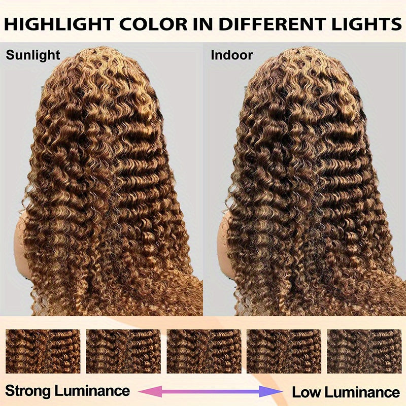 4/27 Deep Wave Lace Front Wigs Human Hair