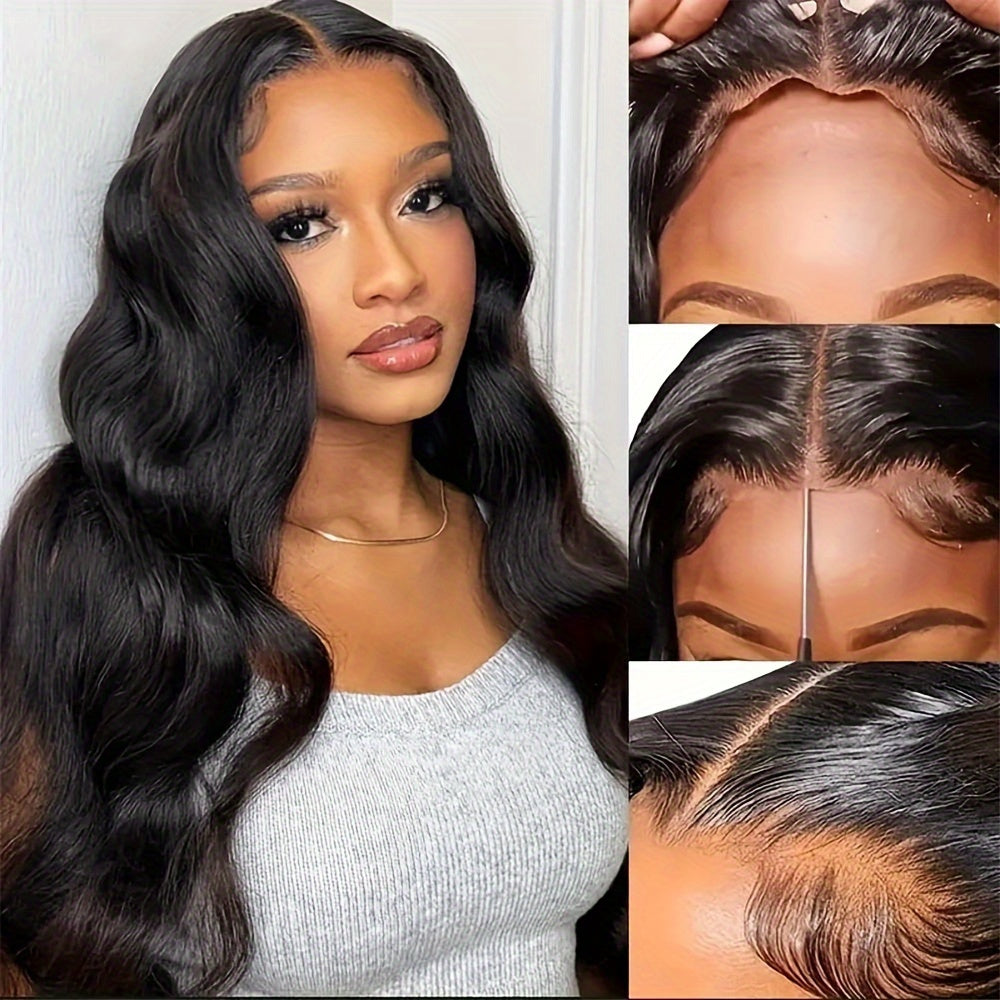 Body Wave 200 Density 6X4 Hd Lace Closure Wigs Human Hair