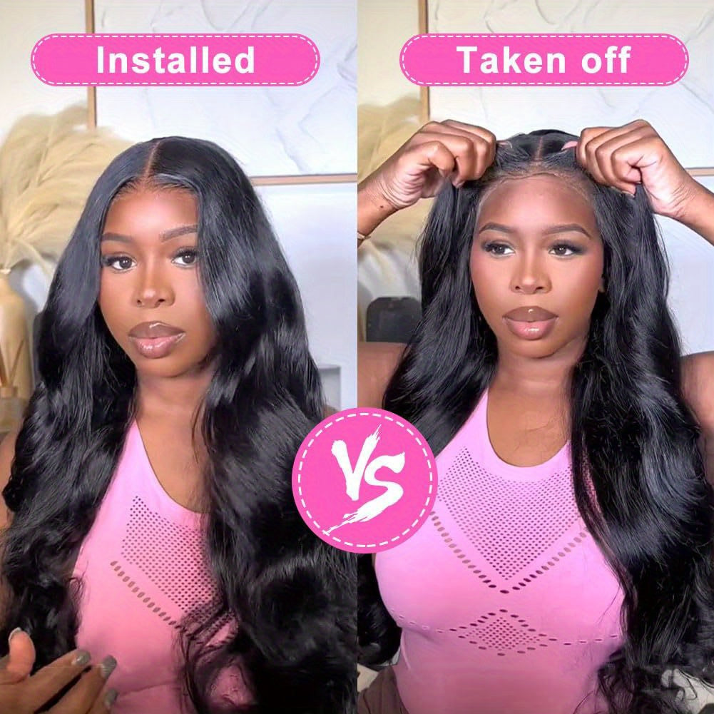 Body Wave 200 Density 6X4 Hd Lace Closure Wigs Human Hair