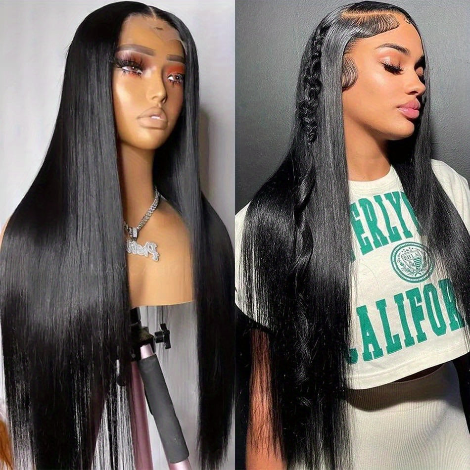 13x6 Straight HD Lace Frontal Wig Pre Plucked Bleached Knots
