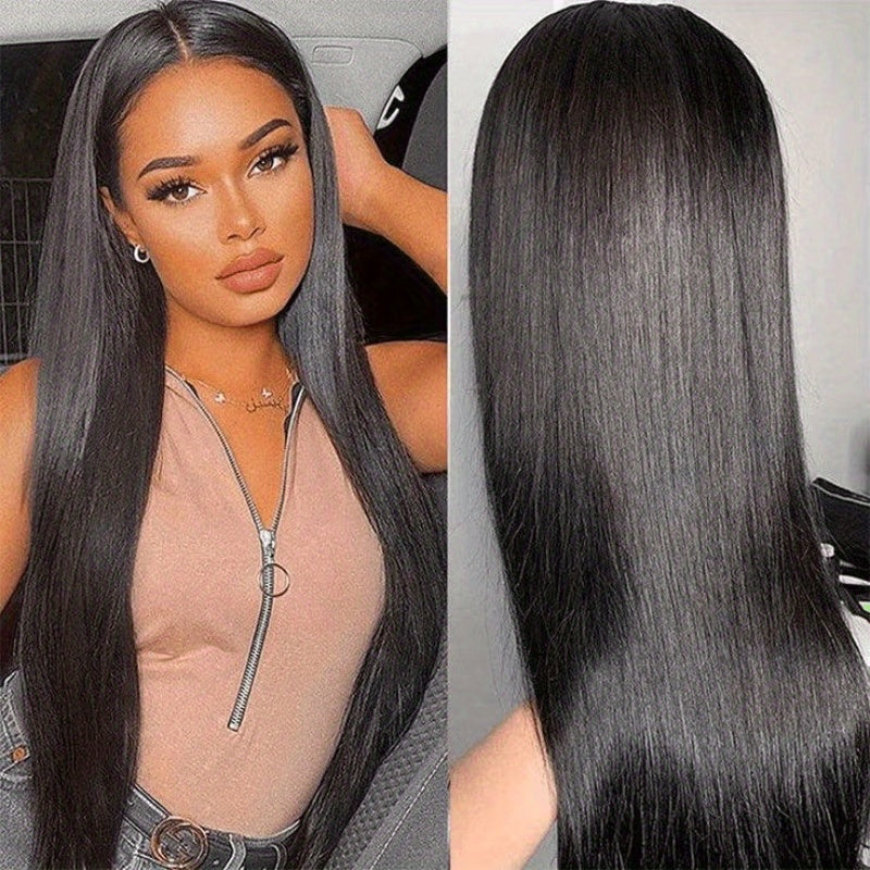 13x6 Straight HD Lace Frontal Wig Pre Plucked Bleached Knots