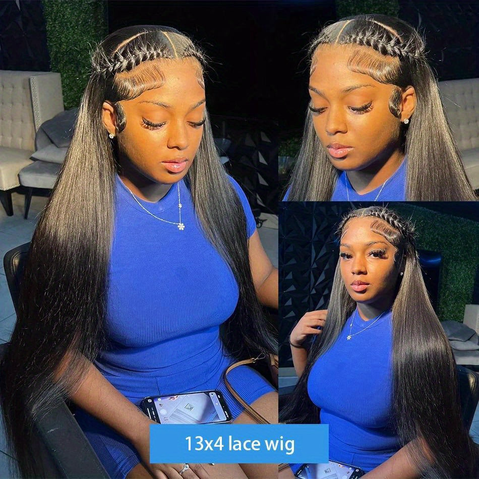 13x6 Straight HD Lace Frontal Wig Pre Plucked Bleached Knots