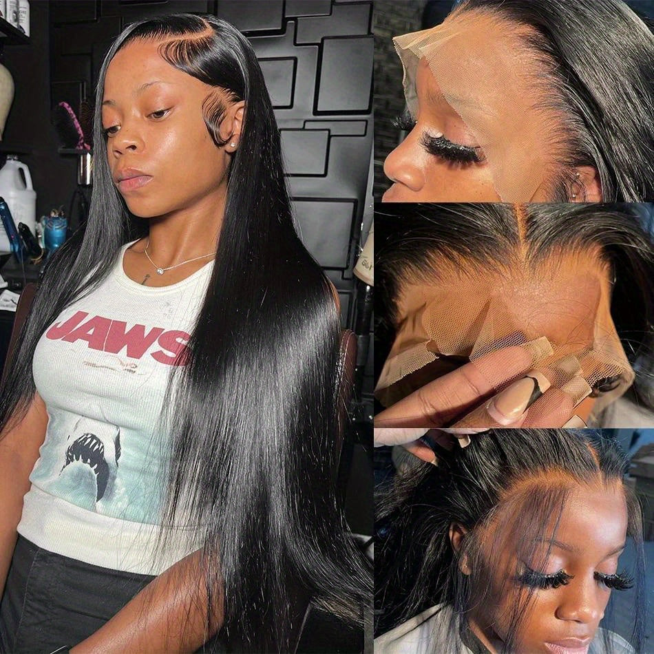 13x6 Straight HD Lace Frontal Wig Pre Plucked Bleached Knots