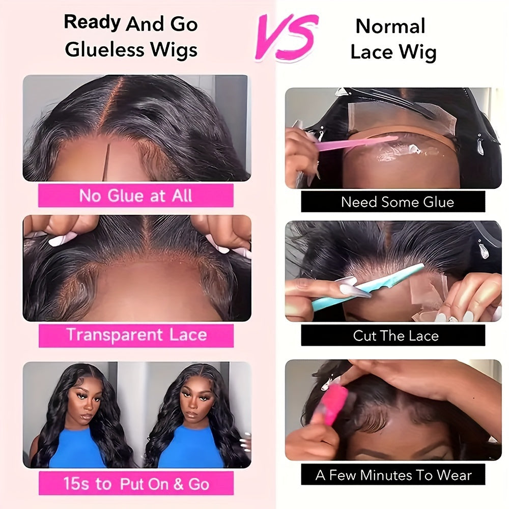 Deep Curly Human Hair Wigs Glueless Pre Cut Lace Human Hair Wigs 13x4 HD Lace Frontal Wigs 100% Real Glueless Wigs Friendly For Beginners Pre Cut Deep Wave Lace Front Wigs 250% Density