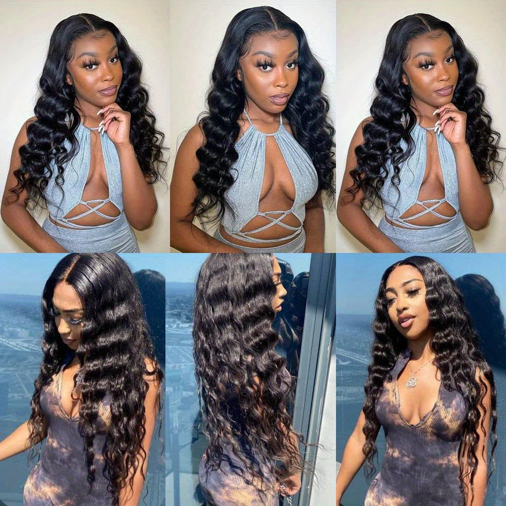 Brazilian Loose Deep Wave Lace Front Wig HD Transparent 13x4 Frontal Human Hair Wigs For Women Pre Plucked 100% Human Hair Deep Loose
