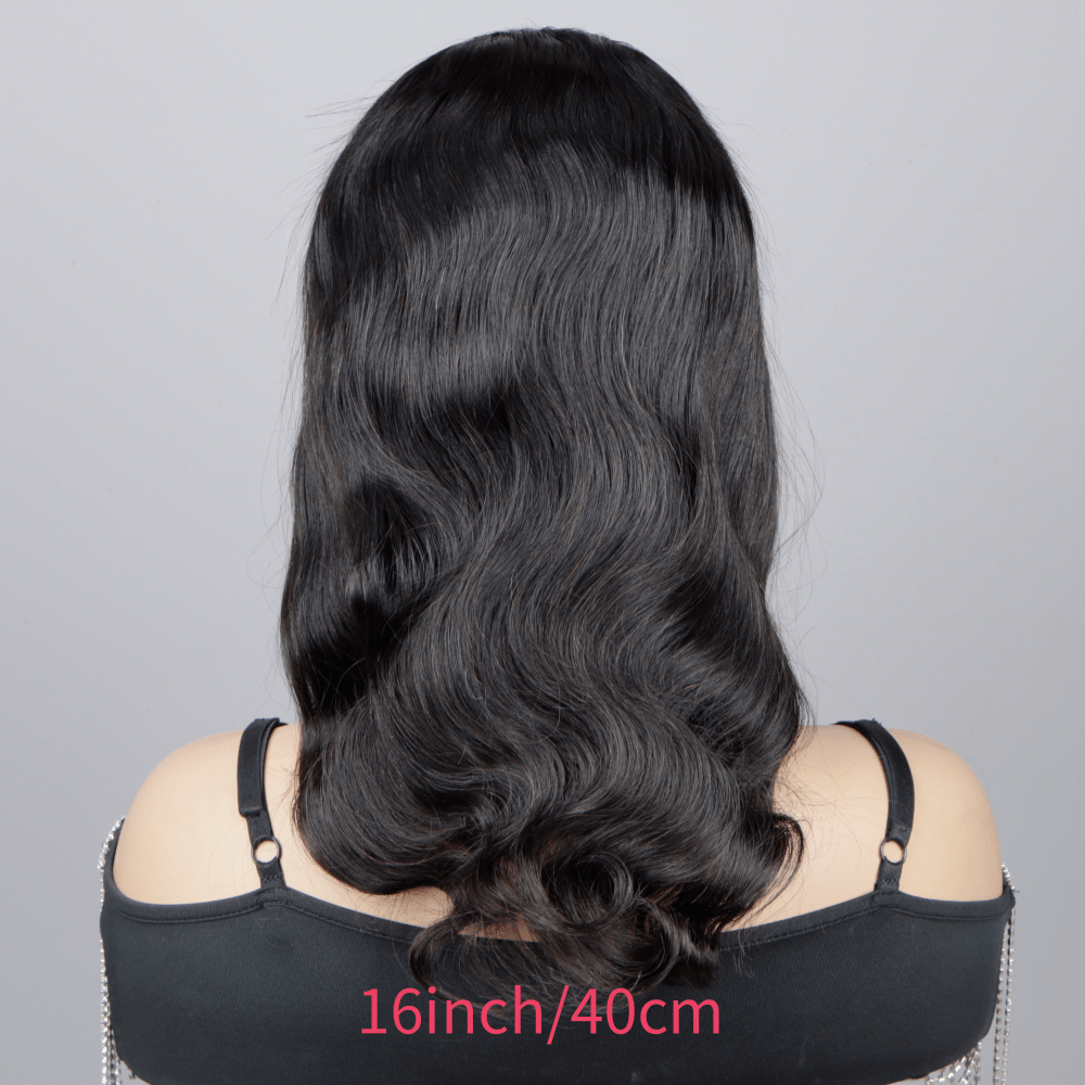 [4x4 Lace Human Hair Wigs] Glueless Short Bob Wig with Body Wave - 180% Density, 4x4 Lace Front, Ready to Wear Pre-Plucked with Baby Hair, Glueless Brazilian Virgin wigs