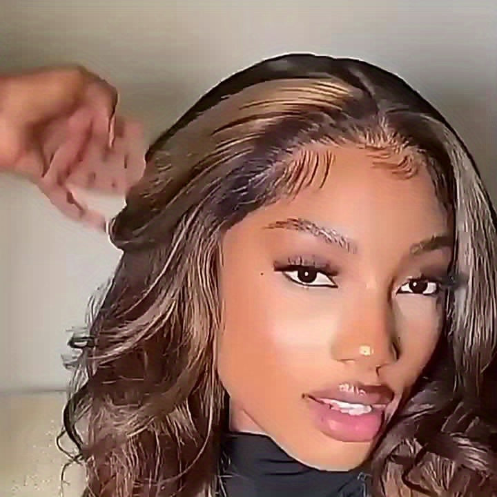 Bob Wig Human Hair 4/27 Highlight Ombre Honey Blonde HD Lace Front Wig