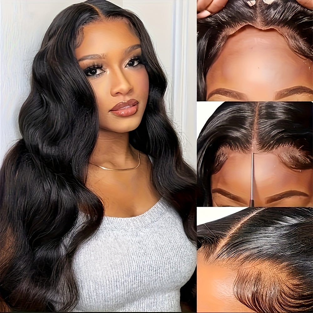 Body Wave 200 Density 6X4 Hd Lace Closure Wigs Human Hair