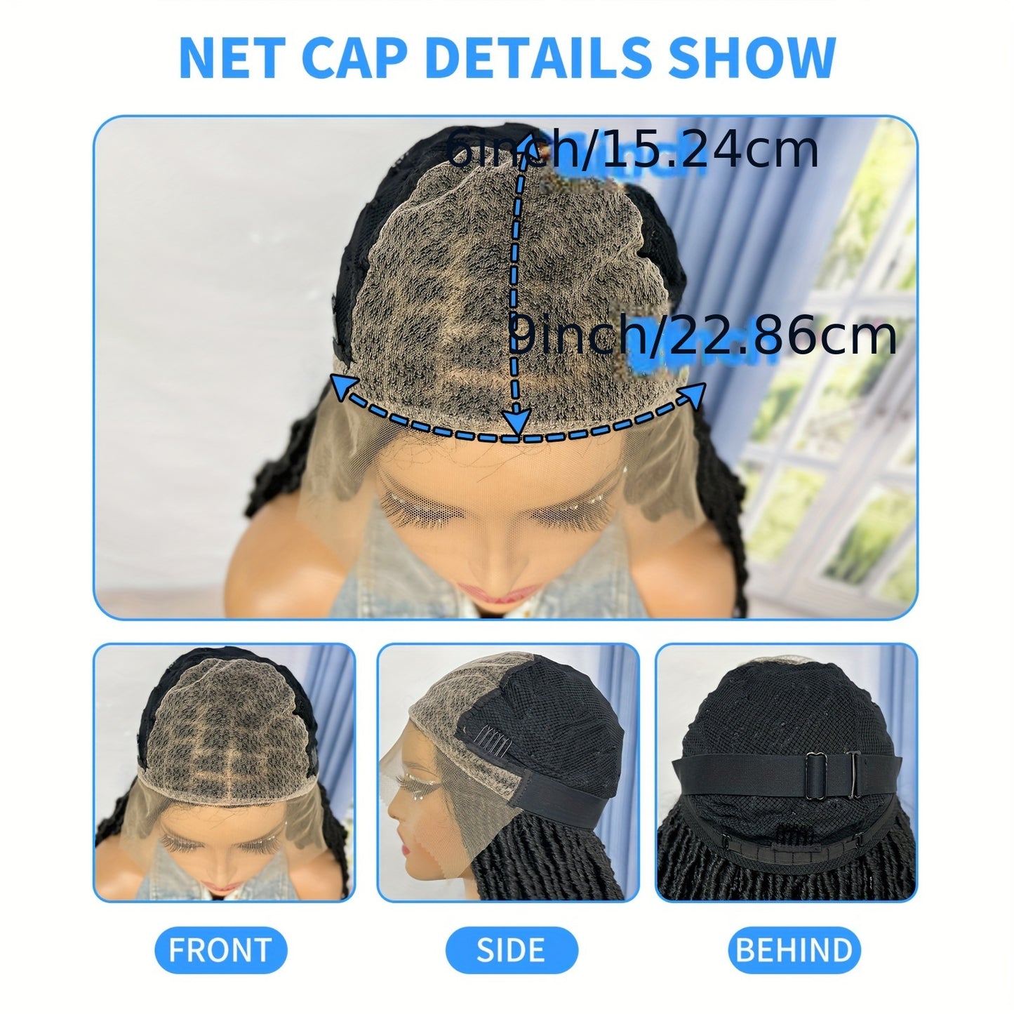 26 Inch Soft Faux Locs Wigs For Black Women, Thick New Faux Locs Wigs, Knotless 9*6 Lace Synthetic Locs Wig Pre Plucked