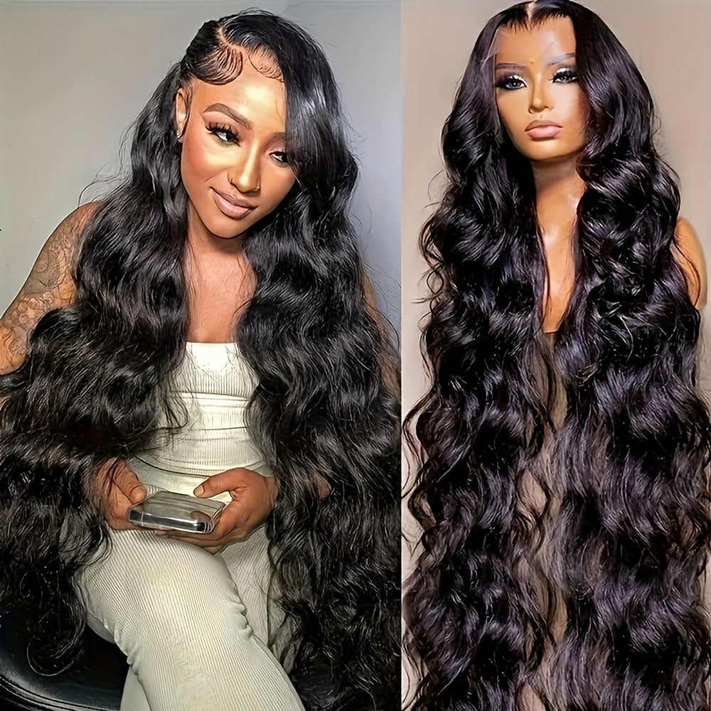 200% Density 13x6 Transparent Lace Front Human Hair Wigs 16-34Inch Brazilian Remy Body Wave Glueless Wig Lace Closure Wig