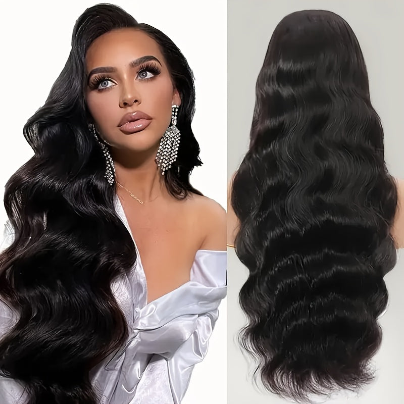 200% 13*4 Glueless wig HD Lace Body Wave Human Hair Wigs For Women 8-34 Inch