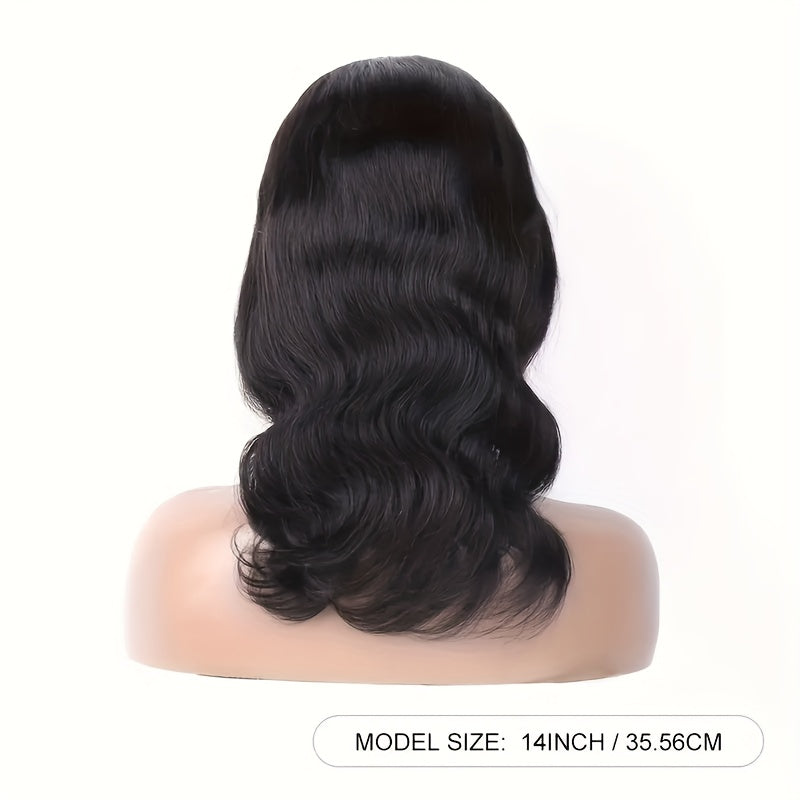 Glueless Wigs Human Hair Short Bob Wigs Body Wave Human Hair Wigs With Bangs Lace Front Wigs 150% Density